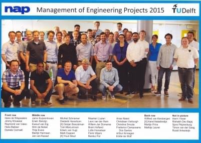 Leerstoel foto 5-daagse Management of Engineering Course NAP-TUD 2015